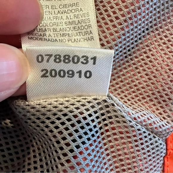 Nike Little Kid Jacket Zip Up Hooded Lightweight Orange Navy Blue Size 6 - Picture 10 of 10